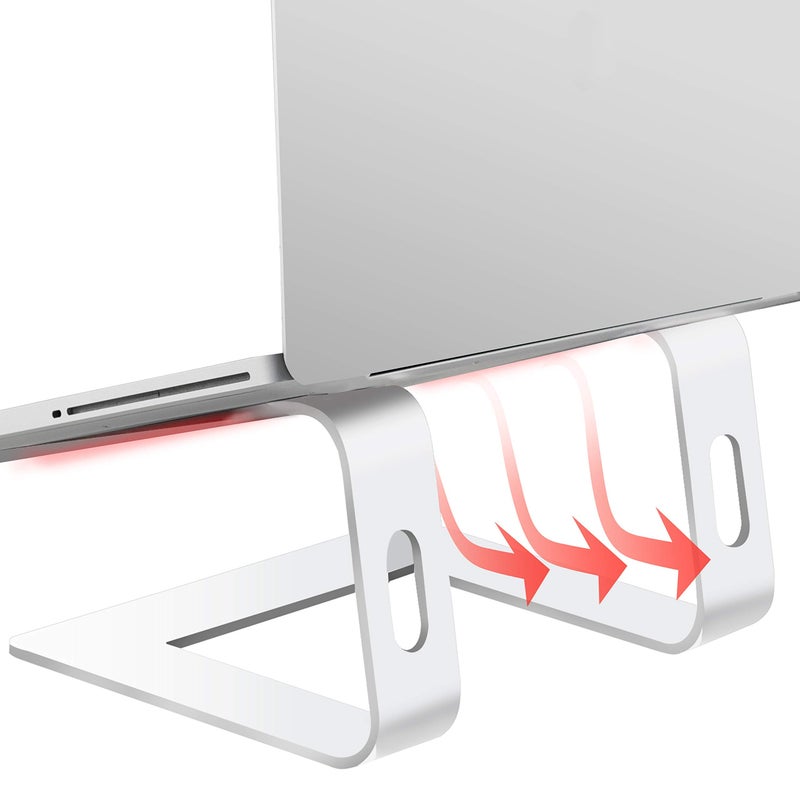 Orionstar Laptop Stand Portable Aluminum Laptop Riser Compatible with Mac MacBook Air Pro 10 to 15.6 Inch Notebook Computer, Detachable Ergonomic Elevator Holder, Silver - Image 4